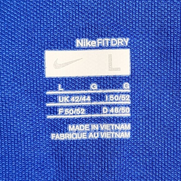 Nike Dri-Fit Golf Polo Shirt Men's Large Royal Blue Athletic Sporty Casual - Picture 6 of 10